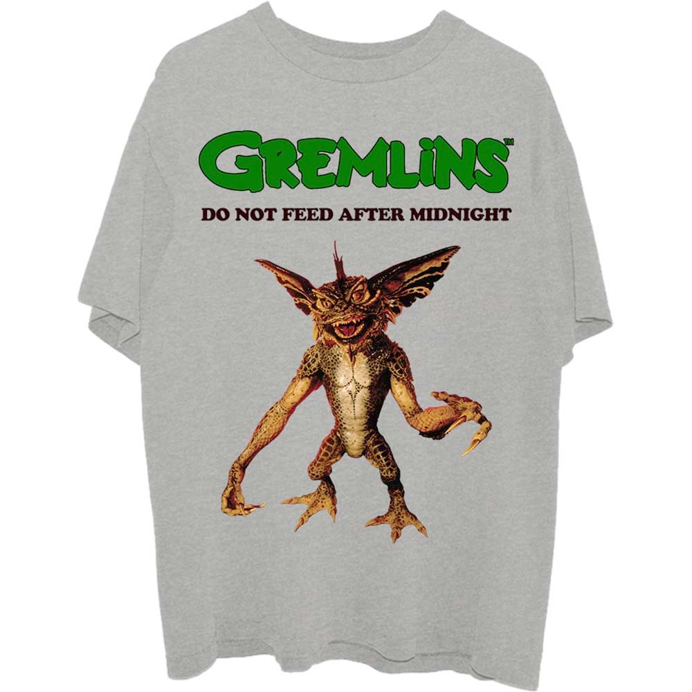 Gremlins - Stripe Do Not Feed Heren Tshirt - Grijs